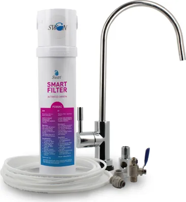 Produktbild von Swan Untertisch Wasserfiltersystem, unter der Spüle Trinkwasserfilter, Direktanschluss. Entfernt Chlor und Wasserverunreinigungen