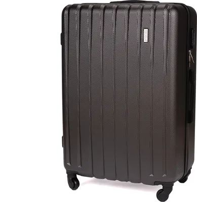 Produktbild von Solier Hartschalen Reisekoffer, Rollkoffer mit Zahlenschloss, Groß Reisetrolley ABS M 58L dunkelgrau
