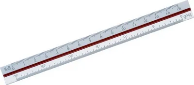 Produktbild von Dreikantmaßstab 347 15cm weiß Packung mit 10 Stück