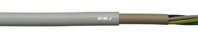 Produktbild von 10 Meter Lapp 16000513 NYM-J Stromkabel 5G4 mm² I Normleitung mit grün-gelbem Schutzleiter für Innenausbauten I Kabel 5x4 für Elektroinstallation I Feuchtraumkabel grau