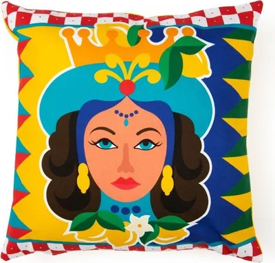 Zdjęcie produktu dla Excelsa Poduszka dekoracyjna Sicilian Rhapsody Living bawełna 45x16x45 cm kolorowa