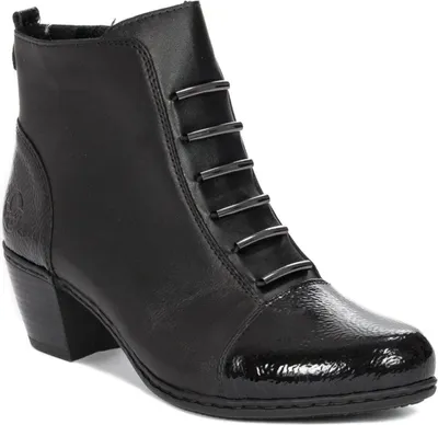 Produktbild von Rieker Stiefel Schwarz aus Naturleder mit Antistress-Einlage, Reißverschluss, Fleece-Futter, leicht