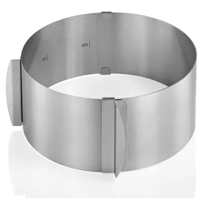 Tortenring, verstellbar, Ø 16-30 cm, Edelstahl