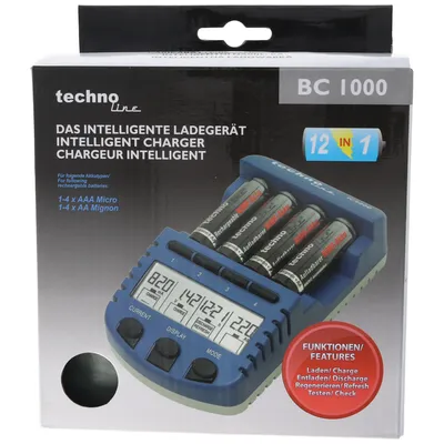 Immagine prodotto di Caricabatterie TECHNOLINE BC1000 con 4 batterie NiMH