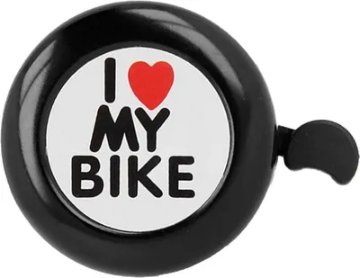 Produktbild von Fahrradklingel " I Love My Bike " Lenkrad Fahrradglocke Mountainbike Glocke Klingel Bike Scooter Schwarz