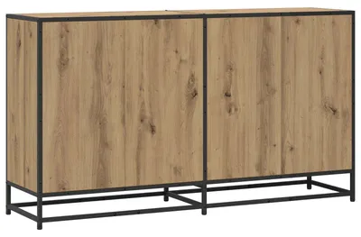 Immagine prodotto di vidaXL Mobile bar con ante in legno effetto noce artigianale, 134 x 35 x 76 cm, realizzato in materiale composito di legno