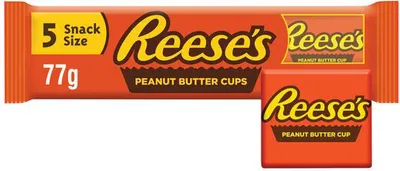 Produktbild von Reese's Peanut Butter Cups Snack Size 5 Pack (18 x 77g)