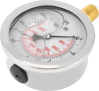 Zdjęcie produktu dla 0-600Bar G 1/4" 63mm Pokrętło Hydrauliczny miernik ciśnienia wody Narzędzie pomiarowe