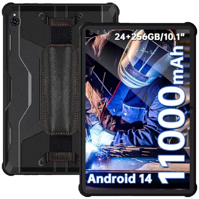 Image de OUKITEL RT9 Tablette Incassable 11000mAh 24Go+256GO 10.1''HD Tablette Tactile Octa-Core/Double SIM 4G/WiFi 5G/GPS - Noir