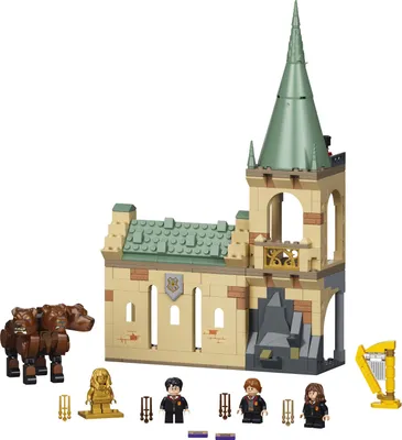 Produktbild von LEGO 76387 Harry Potter Hogwarts: Begegnung mit Fluffy Set, Spielzeug ab 8 Jahre mit Hermine als goldene Minifigur, Fanartikel