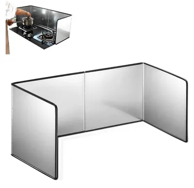 Produktbild von Herd Spritzschutz 3-seitig - Faltbarer Fettspritzschutz - 400x760x 305mm - Herdschutz - Küchen Spritzschutz - für Gasherd, Kochfeld und Pfanne