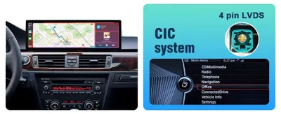 Productafbeelding van Auto videospeler, 14,9-inch touchscreen, draadloze connectiviteit, compatibel met E90 CIC-systeem