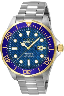 Produktbild von Invicta Pro Diver 12566 Herrenuhr - Quarzwerk - Edelstahl mit blauem Zifferblatt - 47 mm
