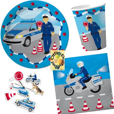 Produktbild von Polizei-Party-Set Police-Party-Set 60tlg