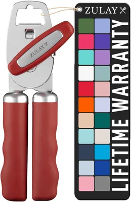 Immagine prodotto di Apriscatole manuale in acciaio inossidabile con aprisottiglie, colore rosso
