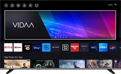 JVC Fernseher 43 Zoll Smart TV VIDAA LT-43VDF5455 Full HD Fernseher, HDR TV mit Triple-Tuner