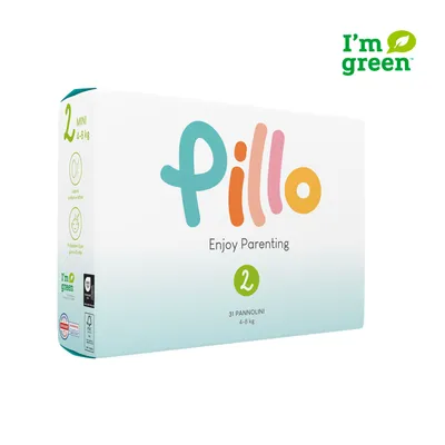 Imagen del producto de Pillo Pañales 2 - 31x Pañales Bebe - Mini (4-8 kg) - Pañales Bebé Talla 2