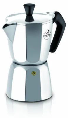 Espressokocher 24 cm, 9 Tassen, 1000 W, Aluminium, silber/schwarz