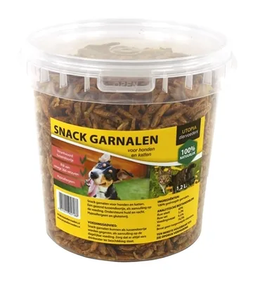Productafbeelding van Utopia Gedroogde Garnalen Snack voor Hond en Kat