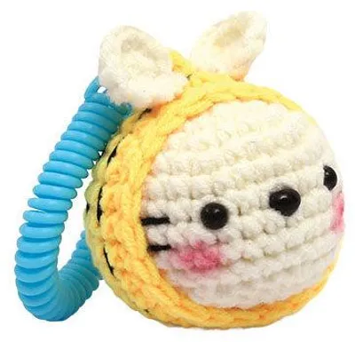 Obrázok produktu pre Súprava EasyGurumi na výrobu kľúčeniek – jednoduché amigurumi „Včela“