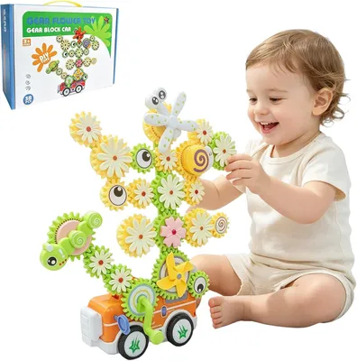 Image de Jouet à engrenages, multicolore, pour les enfants de 4 à 8 ans, jeu éducatif
