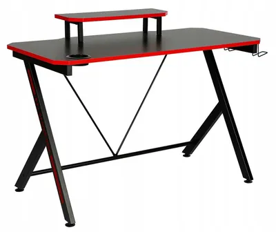 Zdjęcie produktu dla Biurko komputerowe 120 x 60 cm kolor czarny FURNITEX B8-FX