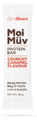 Produktbild von GymBeam - MoiMüv Proteinriegel, 60 g, knuspriges Karamell