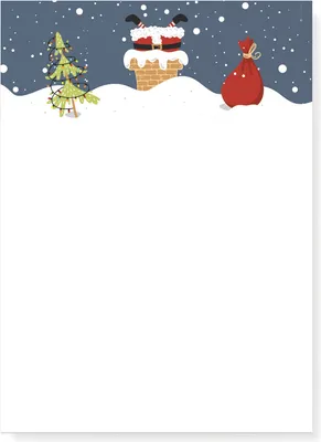Produktbild von Friendly Fox Weihnachten Briefpapier "Santa Claus", 50 Blatt DIN A4 festliches Motivpapier für Weihnachtsgrüße Wunschzettel und Wichtelpapier