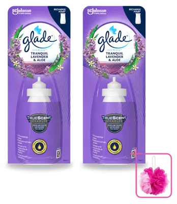 Immagine prodotto di 2 ricariche Glade Sense & Spray - Lavanda e Aloe - 18 ml - Confezione risparmio - 2 pezzi