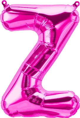 Produktbild von Folienballon Buchstabe Z, pink, ca. 40 cm, für Luftbefüllung