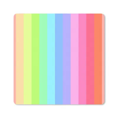 Produktbild von MuchoWow® Mauspad Mousepad Regenbogen - Muster - Pastell 20x20 cm - Mousepads - Maus Mat - Pad - Mausunterlage - Desk Mat - Bureauartikeln
