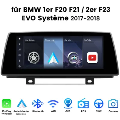 Immagine prodotto di Autoradio Android 15 Carplay da 8,8" per BMW Serie 1 F20 F21 EVO 2017-2019 GPS Navi WIFI BT DAB+ SWC USB DSP 2 GB+64 GB