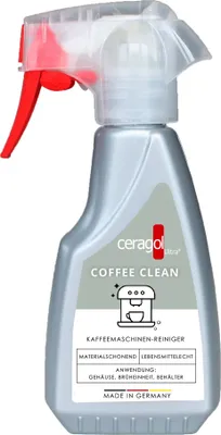 Produktbild von ceragol ultra Coffee Clean Reinigungs-Spray, 250ml – Sprüh-Reiniger für Kaffee-Maschinen, Kaffee-Vollautomaten und Siebträger, flüssiger Kaffeefettlöser