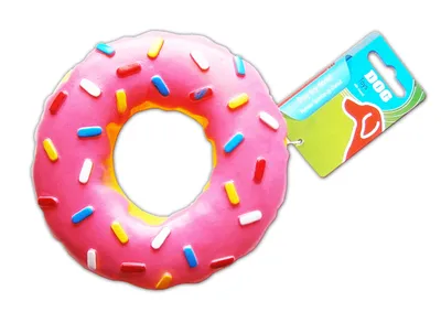 Produktbild von HUNDE-SPIELZEUG-DONUT Geräusch Ø15cm Hundespielzeug Kauspielzeug Hund Quitsch Dog Toys (Pink)
