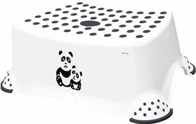 Produktbild von keeeper kids Tritthocker "tomek panda" weiß mit Aufdruck