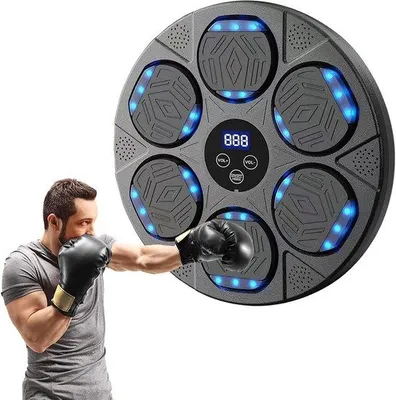 Obrázek produktu pro Elektronický boxovací stroj s boxerskými rukavicemi, 9 rychlostních režimů, Bluetooth, hudební přehrávač