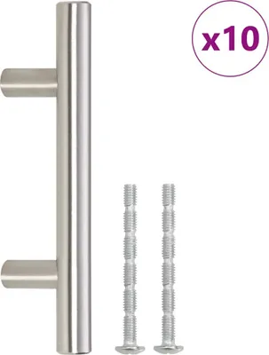Produktbild von vidaXL Möbelgriffe 10 Stk. Silbern 64 mm Edelstahl