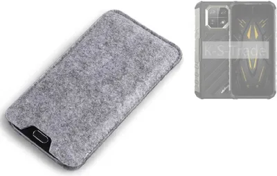 Produktbild von K-S-Trade Filz Handyhülle kompatibel mit Ulefone Armor 22 Schutzhülle Filztasche Filz Tasche Case Sleeve Handy Hülle Filzhülle grau
