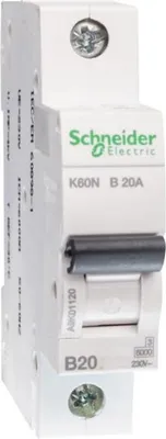 Image de SCHNEIDER ELECTRIC Disjoncteur de protection de ligne SCHNEIDER A9K01120, B, 20A