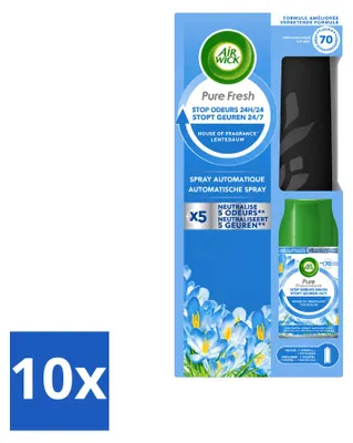 Imagen del producto de 10 unidades de kit de inicio Air Wick Freshmatic - Brisa de primavera - 250 ml - Paquete económico