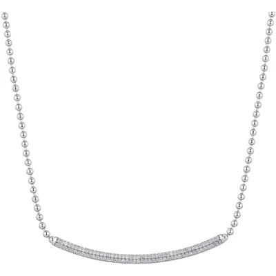 Produktbild von Charming silver necklace with zircons Bianca RZBI01