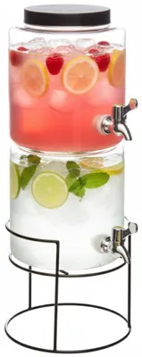 Produktbild von Secret de Gourmet Getrankespender - 2 Schichten - 3,8 Liter - Limonadenspender - mit Stander