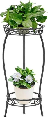 Produktbild von Famanu Pflanzenstandhalter 68 cm - Schwarz, 2-stufig