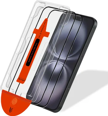 Produktbild von 2-Pack iPhone 16 Displayschutzfolie - Gehärtetes Glas | [Automatische Installation] - Blasenfrei