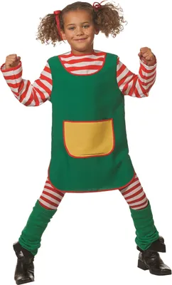 Produktbild von Wilbers Kinderkostüm Grünes Kleid 104 bis 164 cm - Göre Freches Mädchen 128 cm