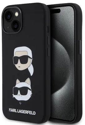 Immagine prodotto di Karl Lagerfeld Klhcp15Ssdhkcnk Iphone 15 / 14 / 13 6.1 Czarny/Nero Silicone Karl&Choupette Head