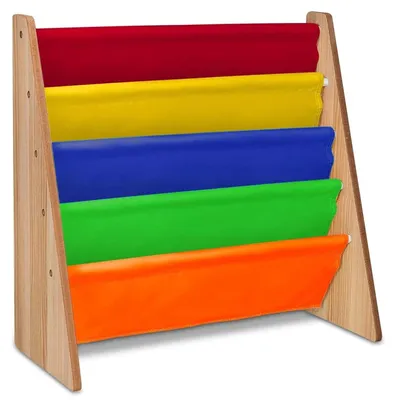 Immagine prodotto di Libreria per libri per bambini con 4 ripiani colorati, progettata per un facile accesso