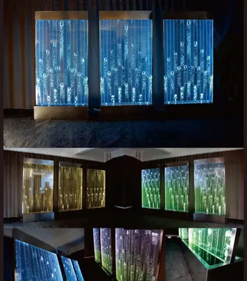 Produktbild von Moderne Trennwand Wasser Wände LED Wasserwand Beleuchtete Wand Säulen 120x240cm