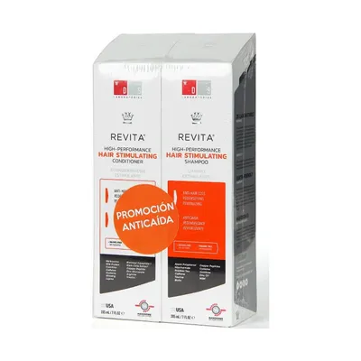 Produktbild von Revita Anti-Haarausfall-Shampoo zur Stimulierung des Haarwachstums 205 ml + Anti-Haarausfall-Splung 205 ml Set 2 Stck