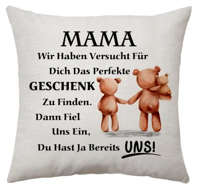 Produktbild von Kissenbezug für Mama – Geschenk zu Weihnachten, Muttertag oder zum Geburtstag